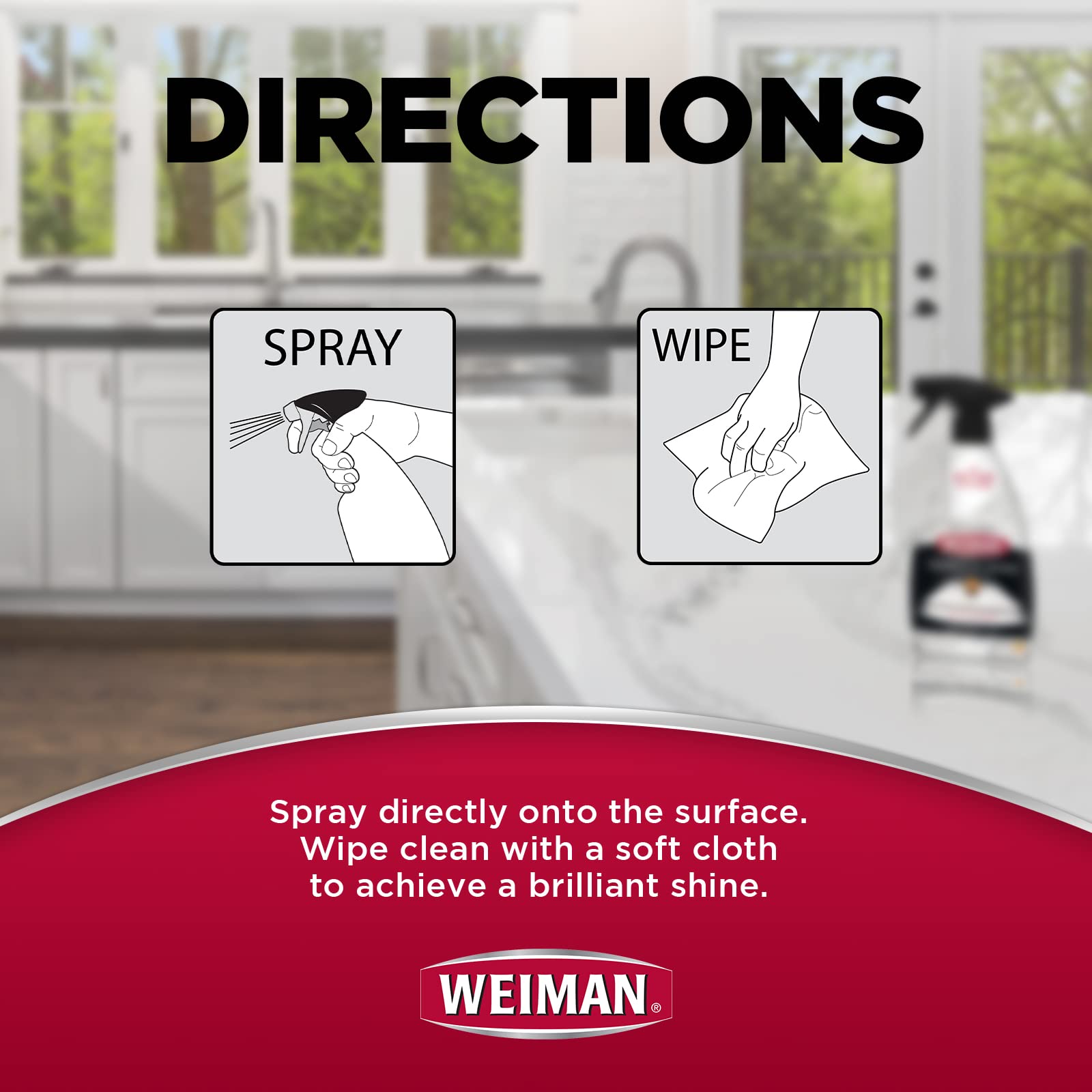 Weiman Quartz Countertop Cleaner and Polish - Clean & Shine Your Quartz Countertops Islands and Stone Surfaces with UV Protection - Ultimate Online Deals