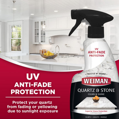 Weiman Quartz Countertop Cleaner and Polish - Clean & Shine Your Quartz Countertops Islands and Stone Surfaces with UV Protection - Ultimate Online Deals