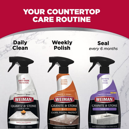 Weiman Quartz Countertop Cleaner and Polish - Clean & Shine Your Quartz Countertops Islands and Stone Surfaces with UV Protection - Ultimate Online Deals