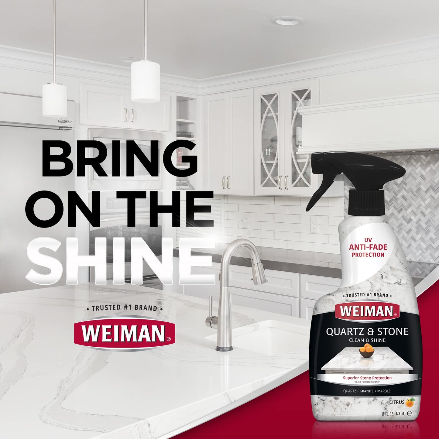 Weiman Quartz Countertop Cleaner and Polish - Clean & Shine Your Quartz Countertops Islands and Stone Surfaces with UV Protection - Ultimate Online Deals