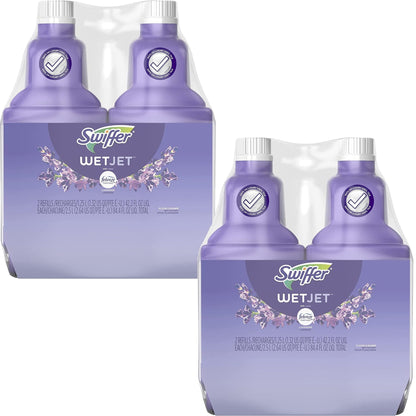 WetJet Multi - Purpose Floor & Hardwood Cleaner Solution with Febreze Refill, Lavender Vanilla & Comfort Scent, 1.25 Liter (2 Bottles) - Ultimate Online Deals