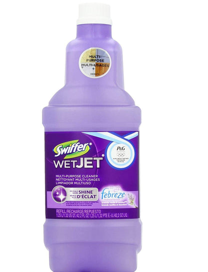 WetJet Multi - Purpose Floor & Hardwood Cleaner Solution with Febreze Refill, Lavender Vanilla & Comfort Scent, 1.25 Liter (2 Bottles) - Ultimate Online Deals