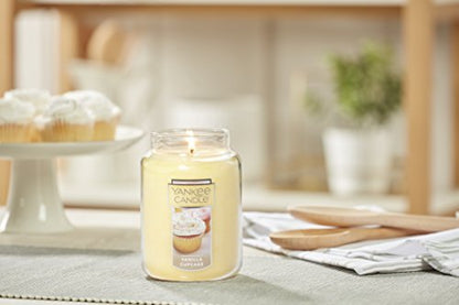 Yankee Candle Vanilla Cupcake Scented Classic 22oz Large Jar Single Wick Candle, Over 110 Hours of Burn Time, Ideal for Creating Relaxing Ambience & Holiday Gifting - Ultimate Online Deals