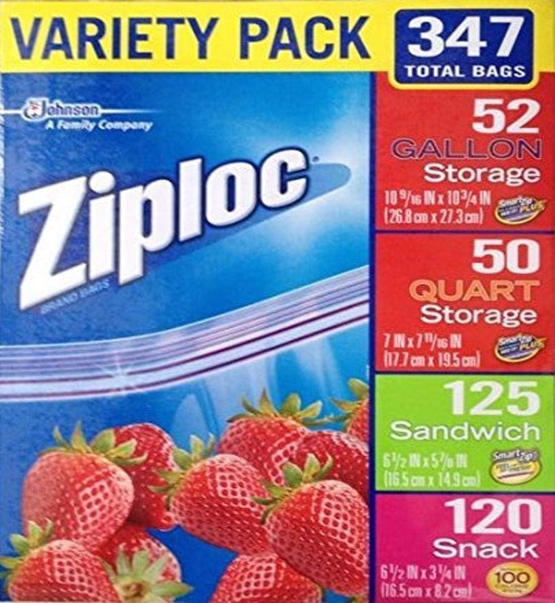 Ziploc 347 Variety Total Bags, 347 Pack, Piece Assortment, clear - Ultimate Online Deals