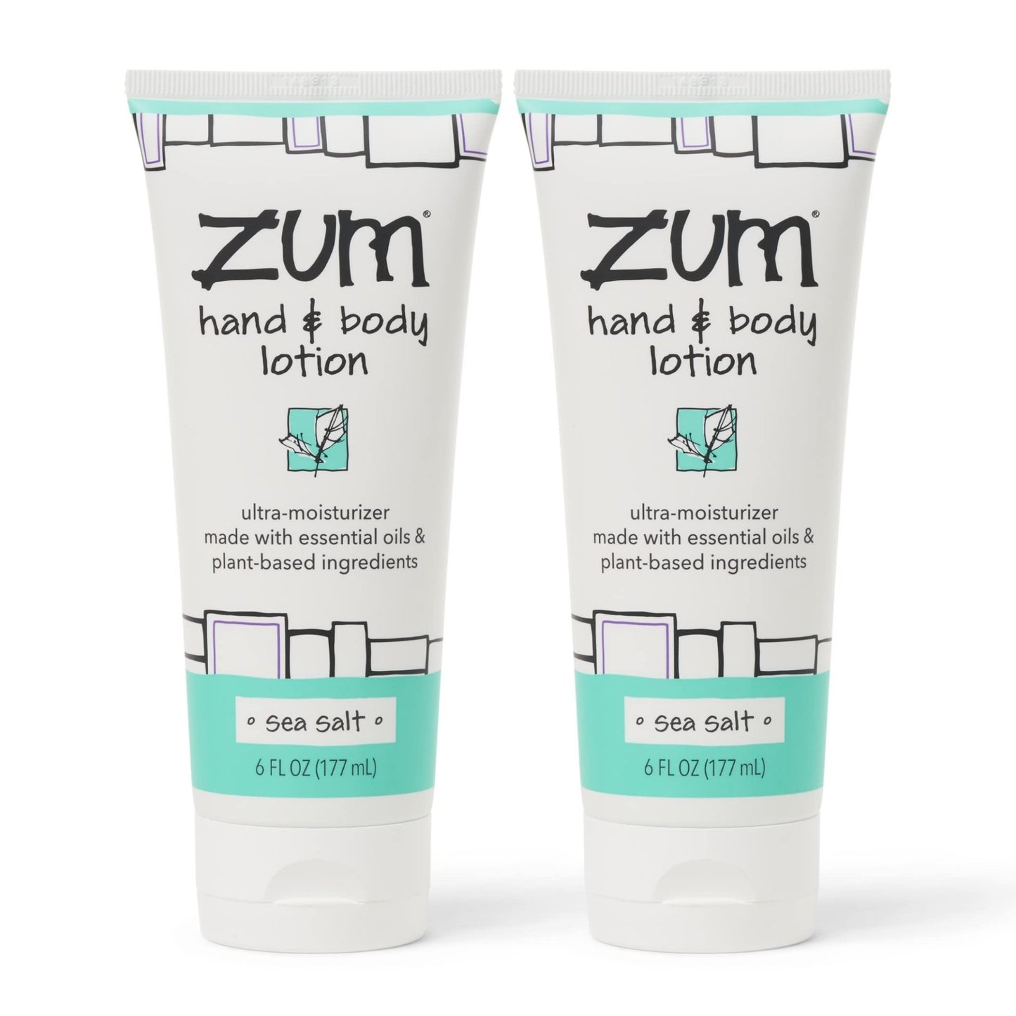 Zum Indigo Wild Hand & Body Lotion - Natural Hand Lotion for Dry Hands - Body Lotion for Women & Men - Body Moisturizers Include Shea Butter, Jojoba Oil & More - 6 fl oz (2 Pack) - Ultimate Online Deals