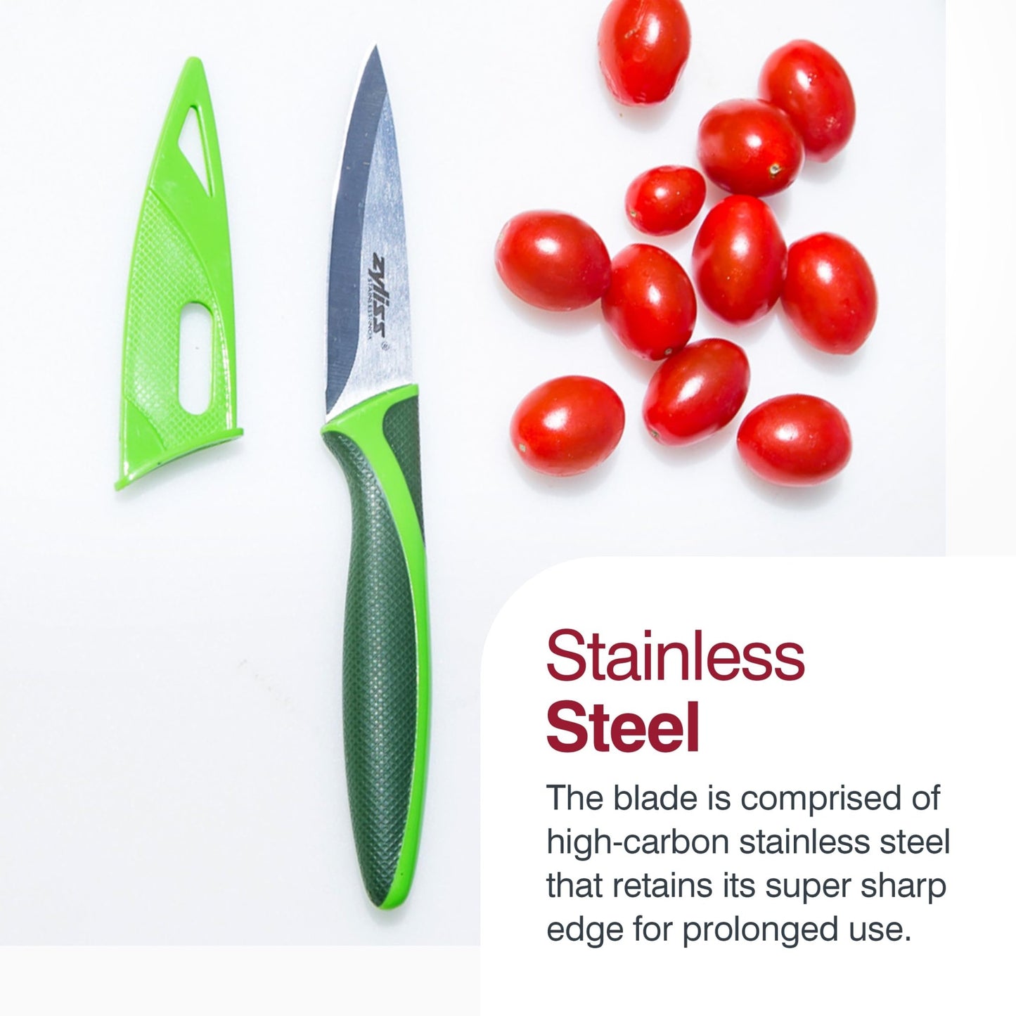 Zyliss Utility Kitchen Knives with Sheath Covers - Dishwasher Safe - Stainless Steel Kitchen Knives Perfect for Cutting Meat, Vegetables & Fruit - Ultimate Online Deals